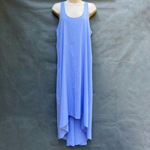 Athleta Sz Small Presidio Dress Blue Purple Racerback Flowy Pockets Sleeveless